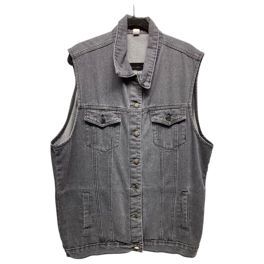 Vest Other By Clothes Mentor In Black Denim, Size: Xl