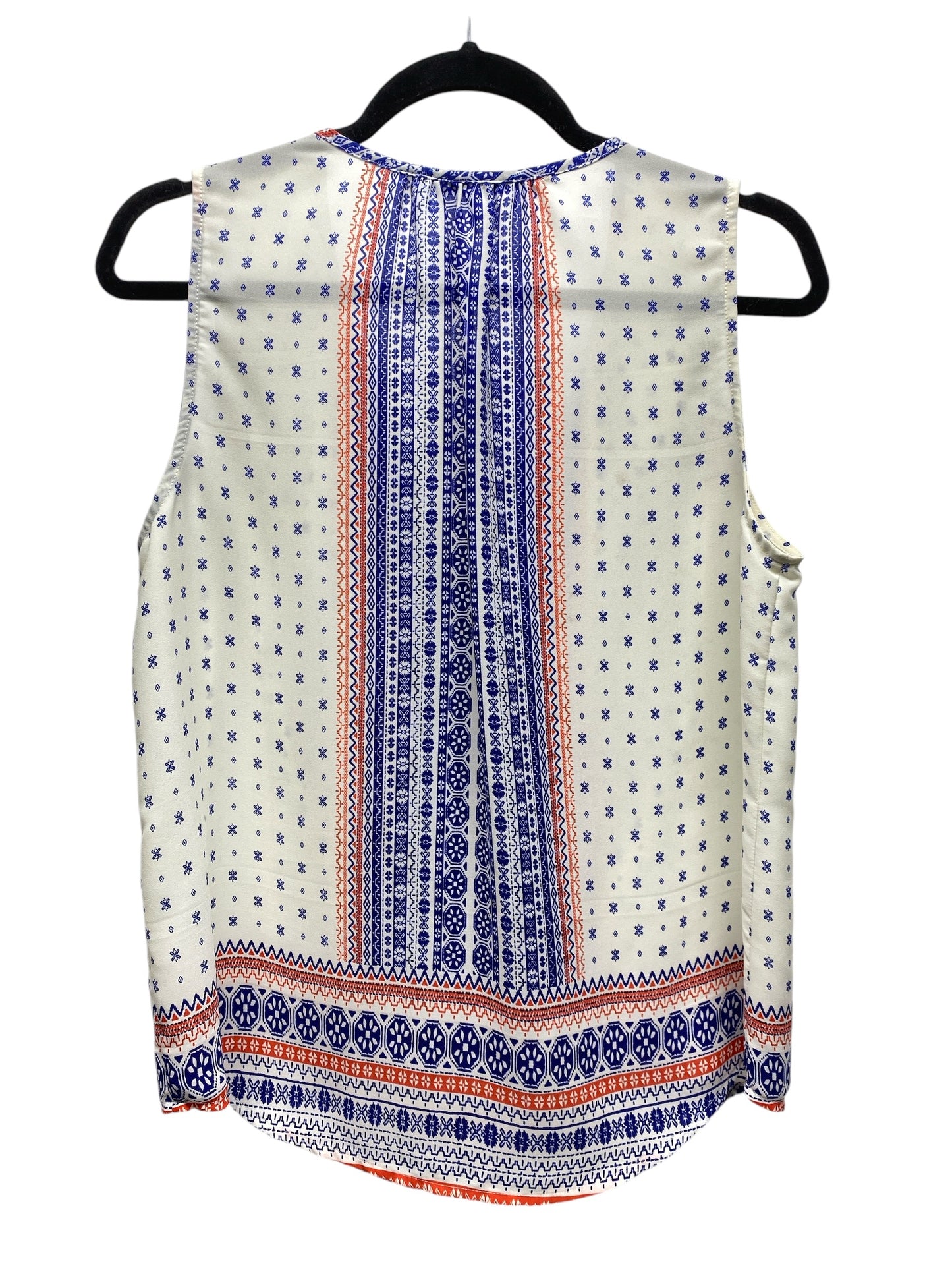 Top Sleeveless By Collective Concepts In Blue Red & White, Size: S