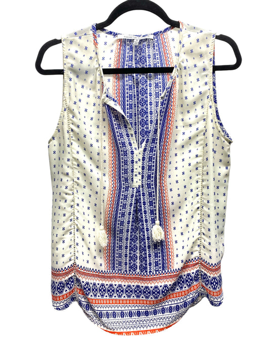 Top Sleeveless By Collective Concepts In Blue Red & White, Size: S