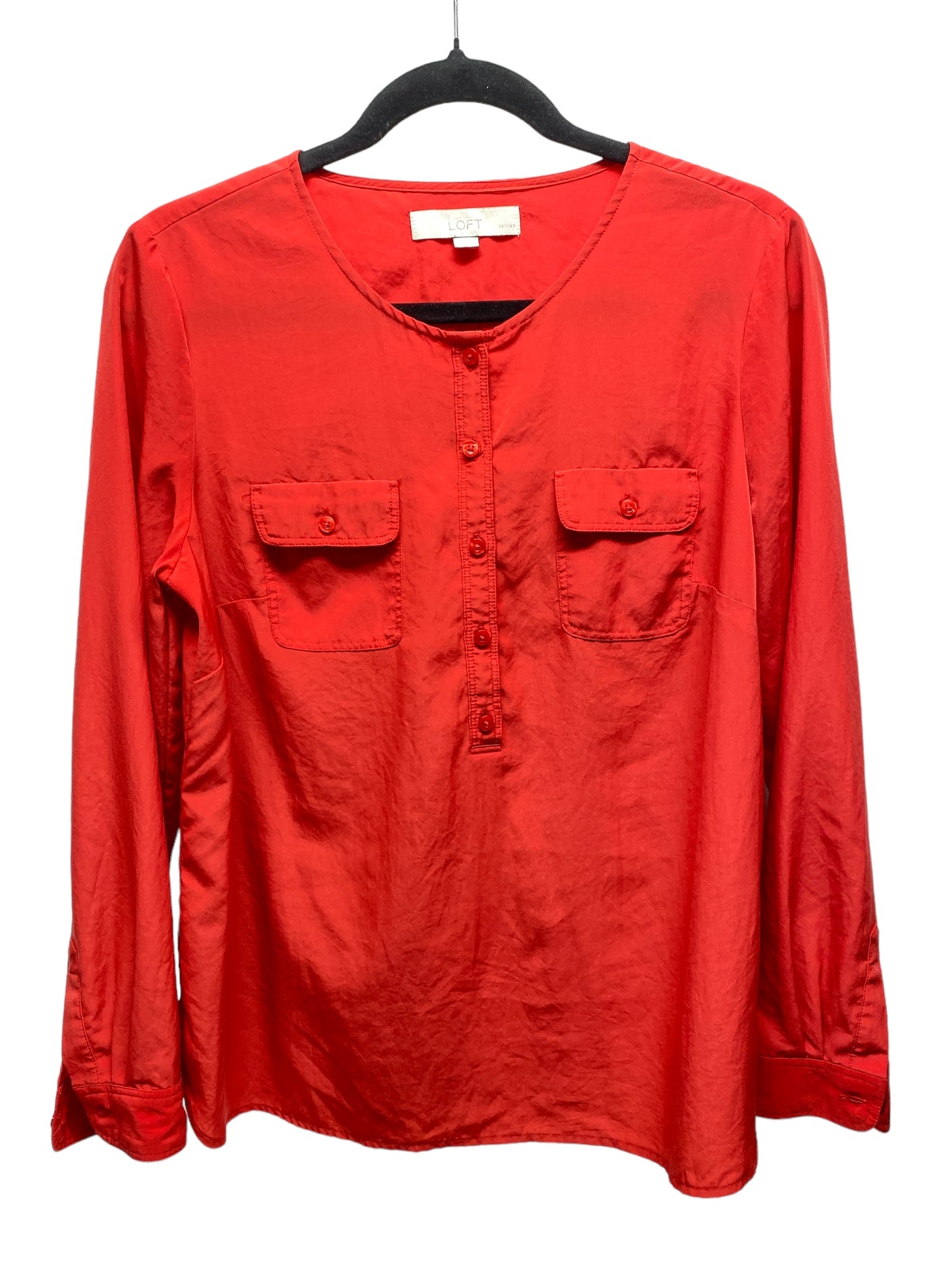 Top Long Sleeve By Loft In Red, Size: L