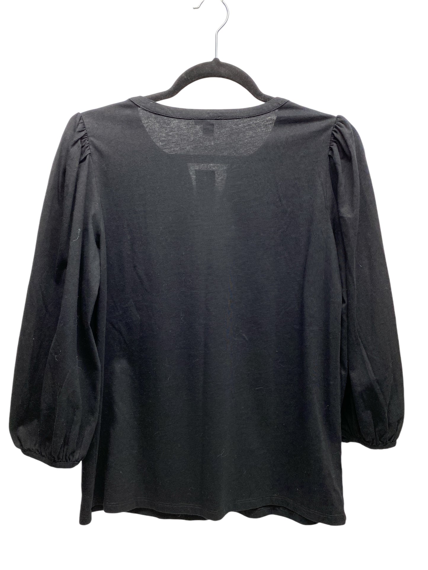 Top 3/4 Sleeve By Ann Taylor In Black & White, Size: Xxs