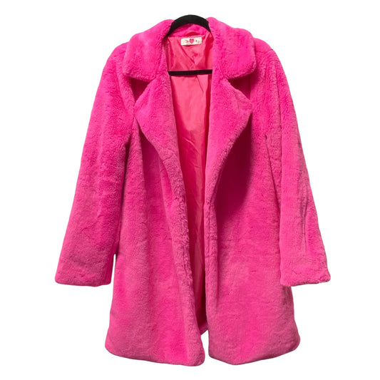 Coat Faux Fur & Sherpa By Buddy Love In Pink, Size: L