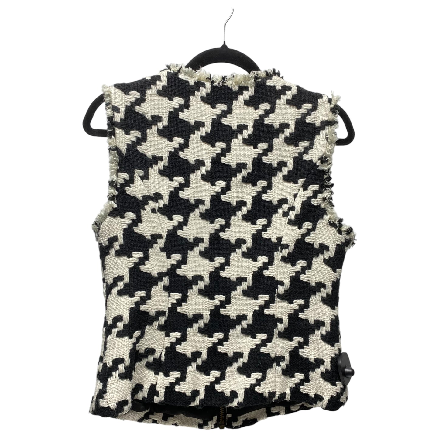 Vest Puffer & Quilted By Cabi In Black & White, Size: S