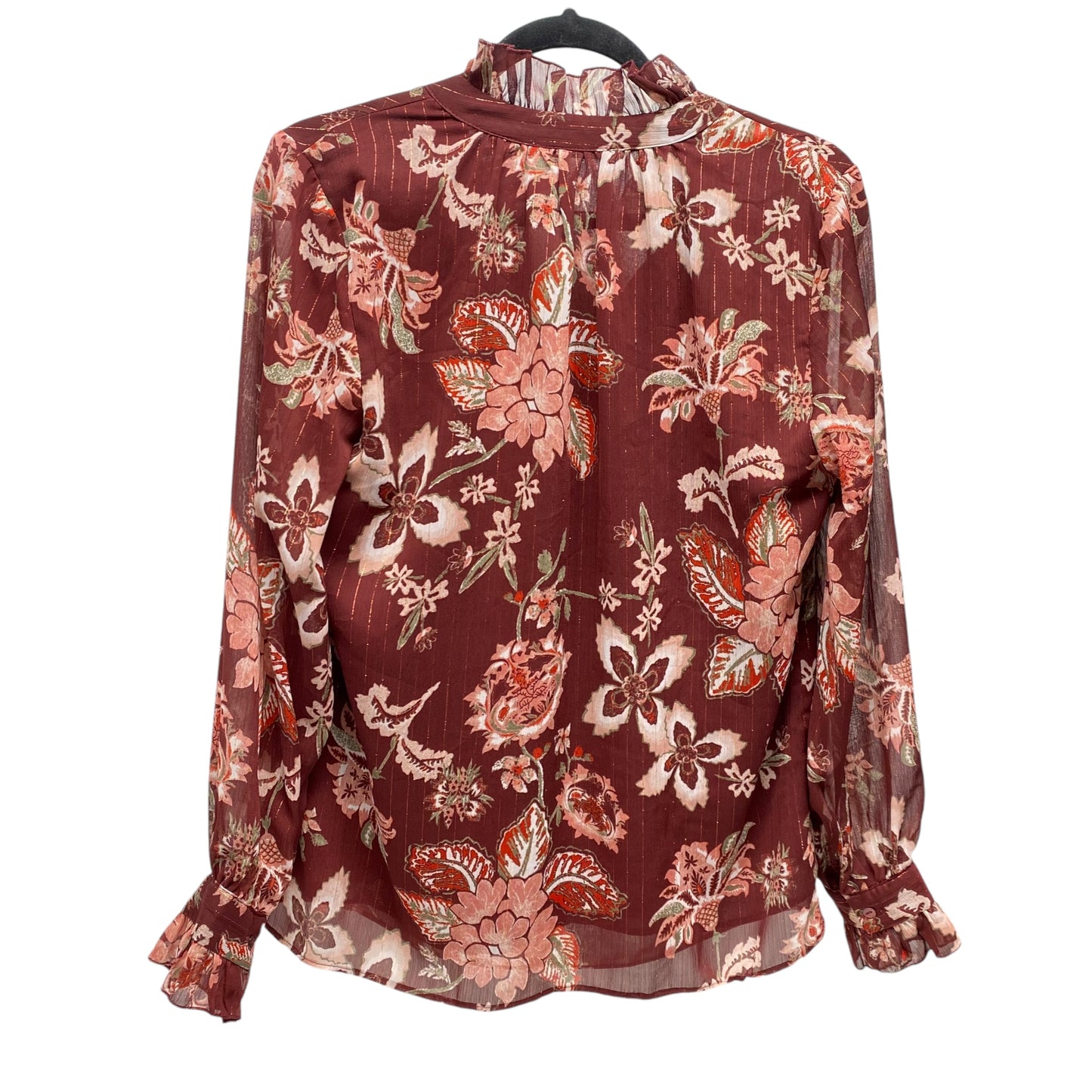 Top Long Sleeve By Violet And Claire In Floral Print, Size: M