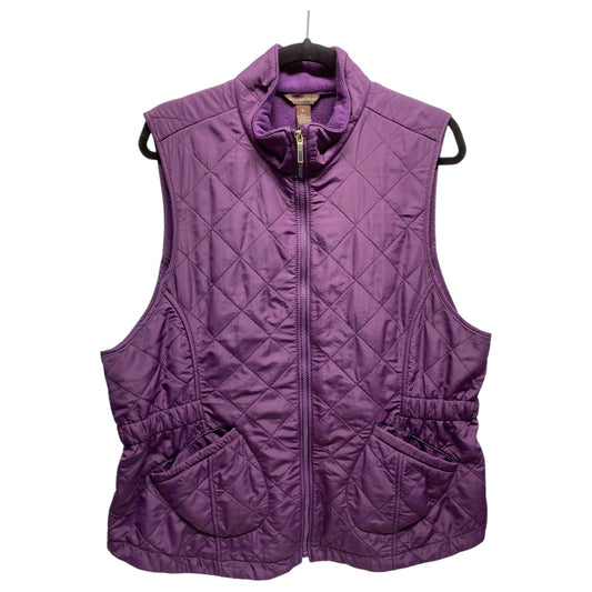 Vest Puffer & Quilted By Bit & Bridle In Purple, Size: Xl