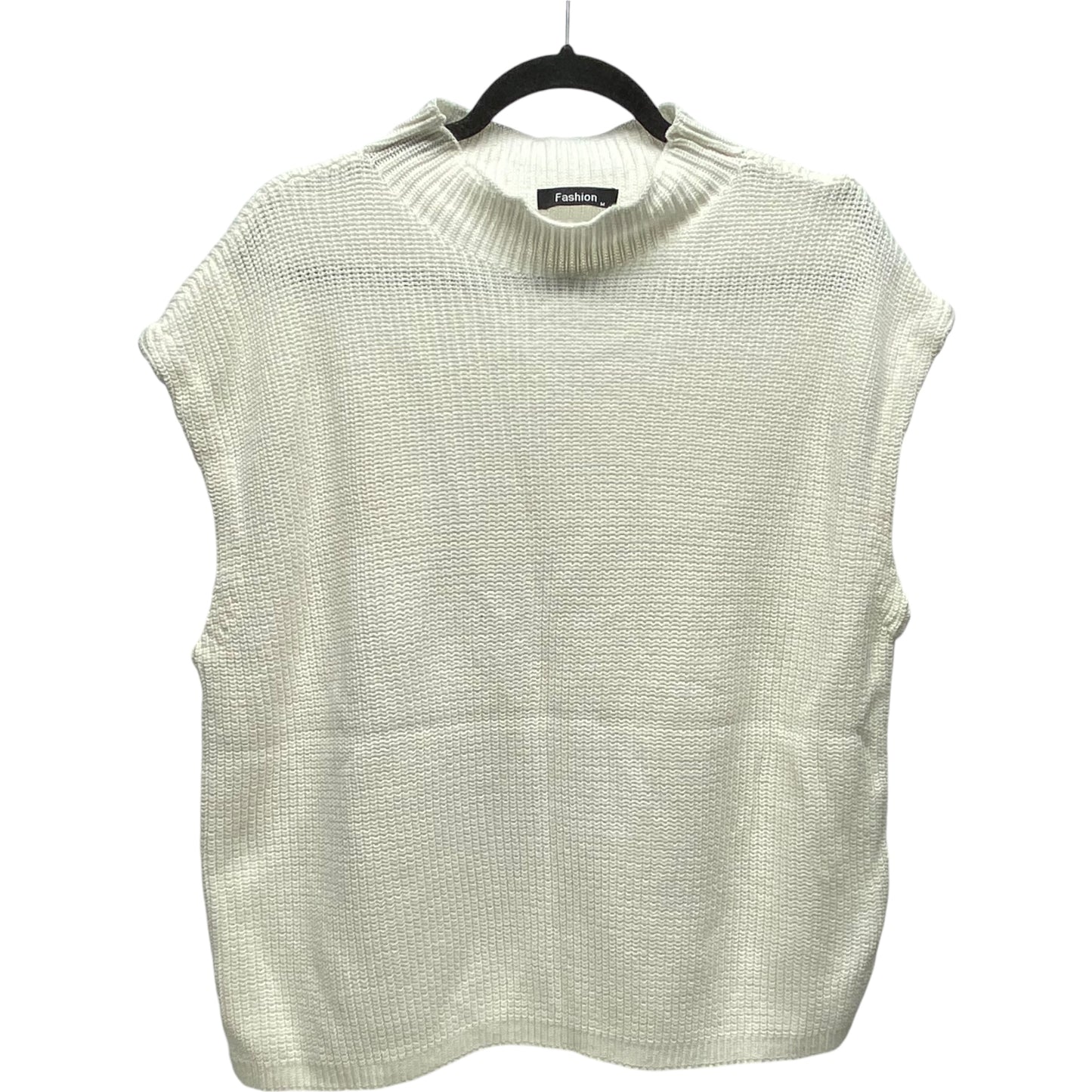 Sweater Short Sleeve By Clothes Mentor In White, Size: M