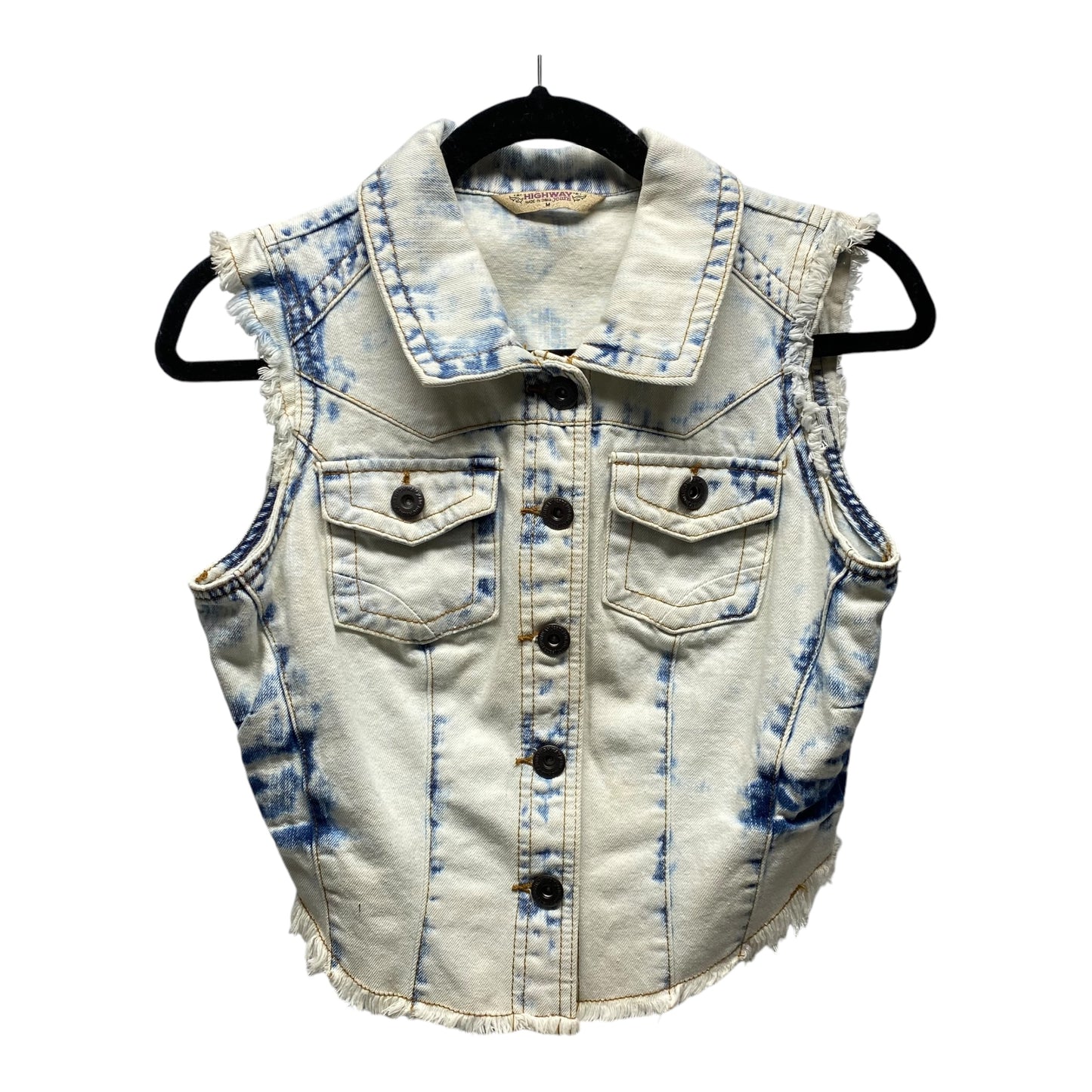 Vest Other By Highway In White Denim, Size: M