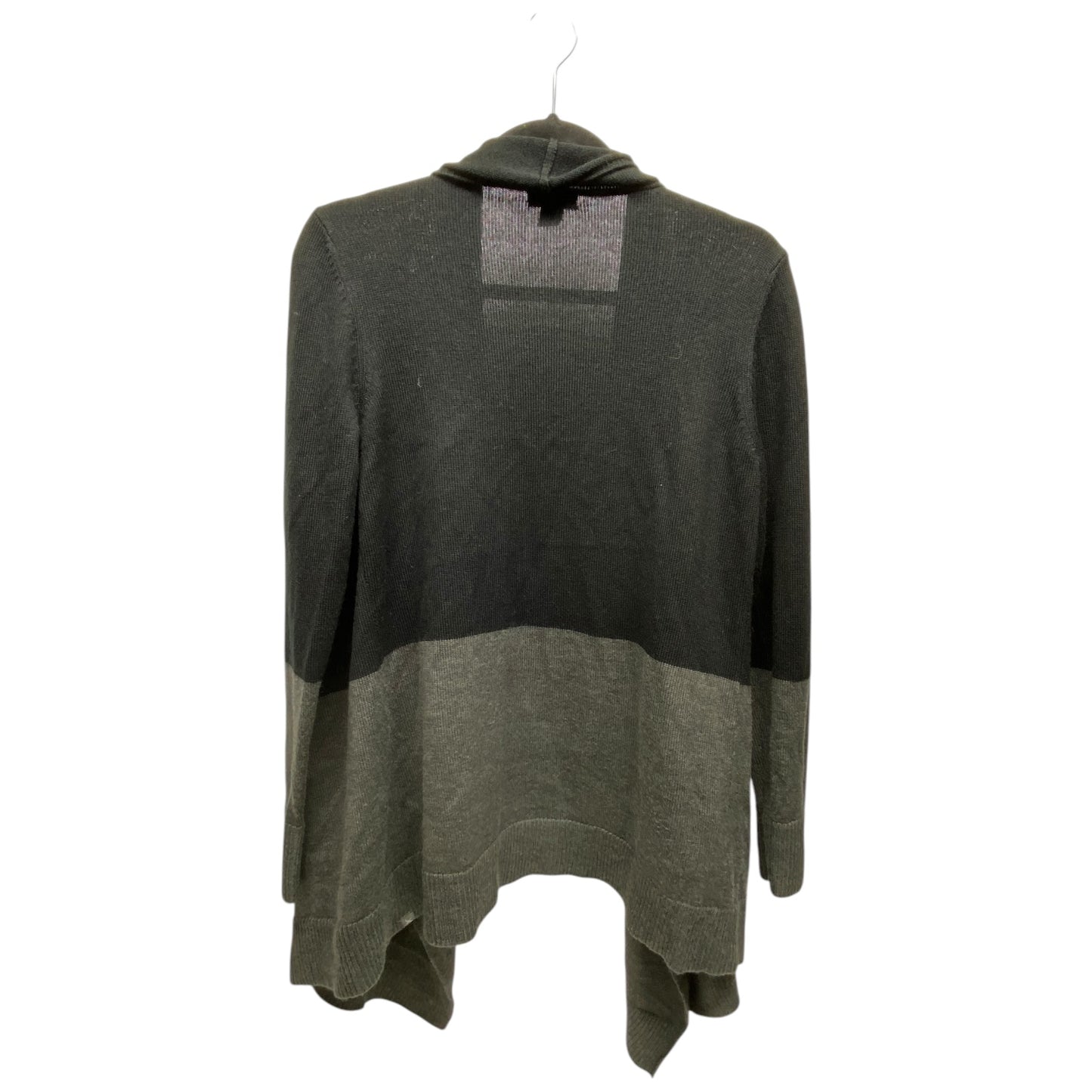 Sweater Cardigan By Eddie Bauer In Black & Grey, Size: S