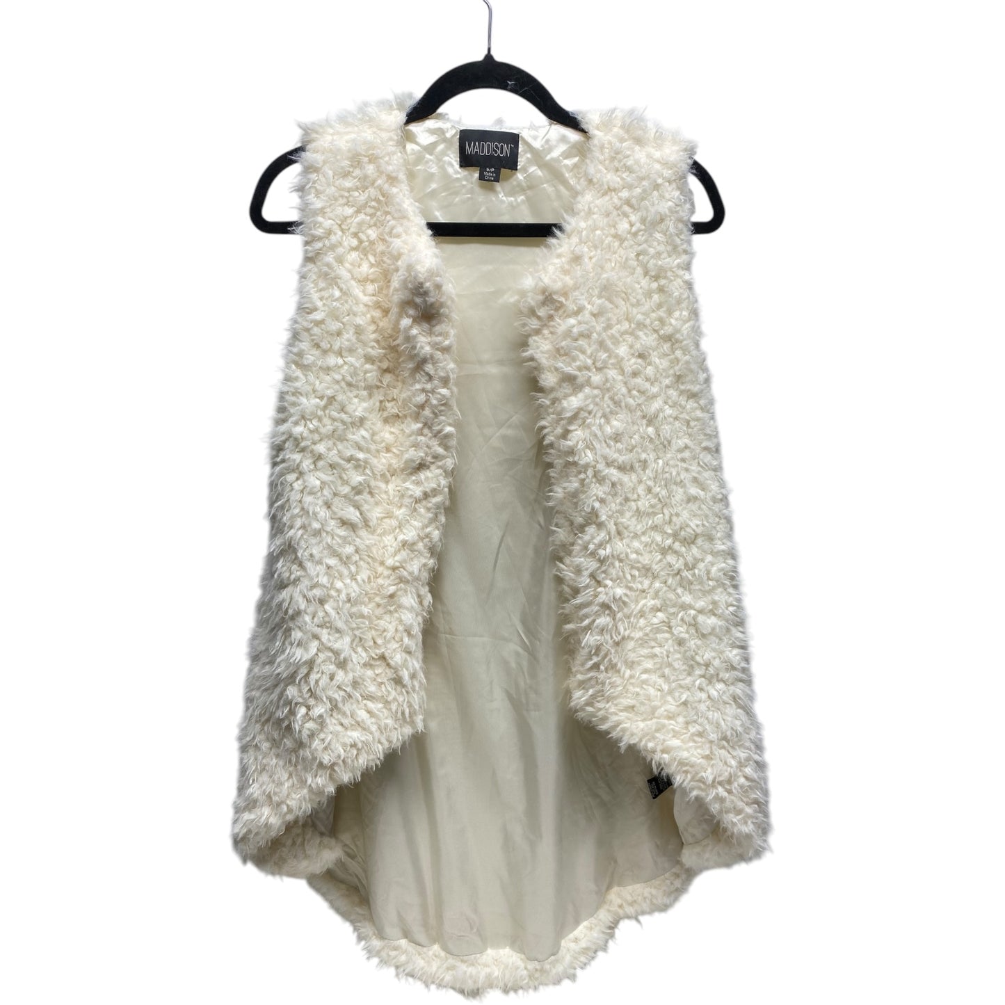 Vest Faux Fur & Sherpa By Clothes Mentor In White, Size: S