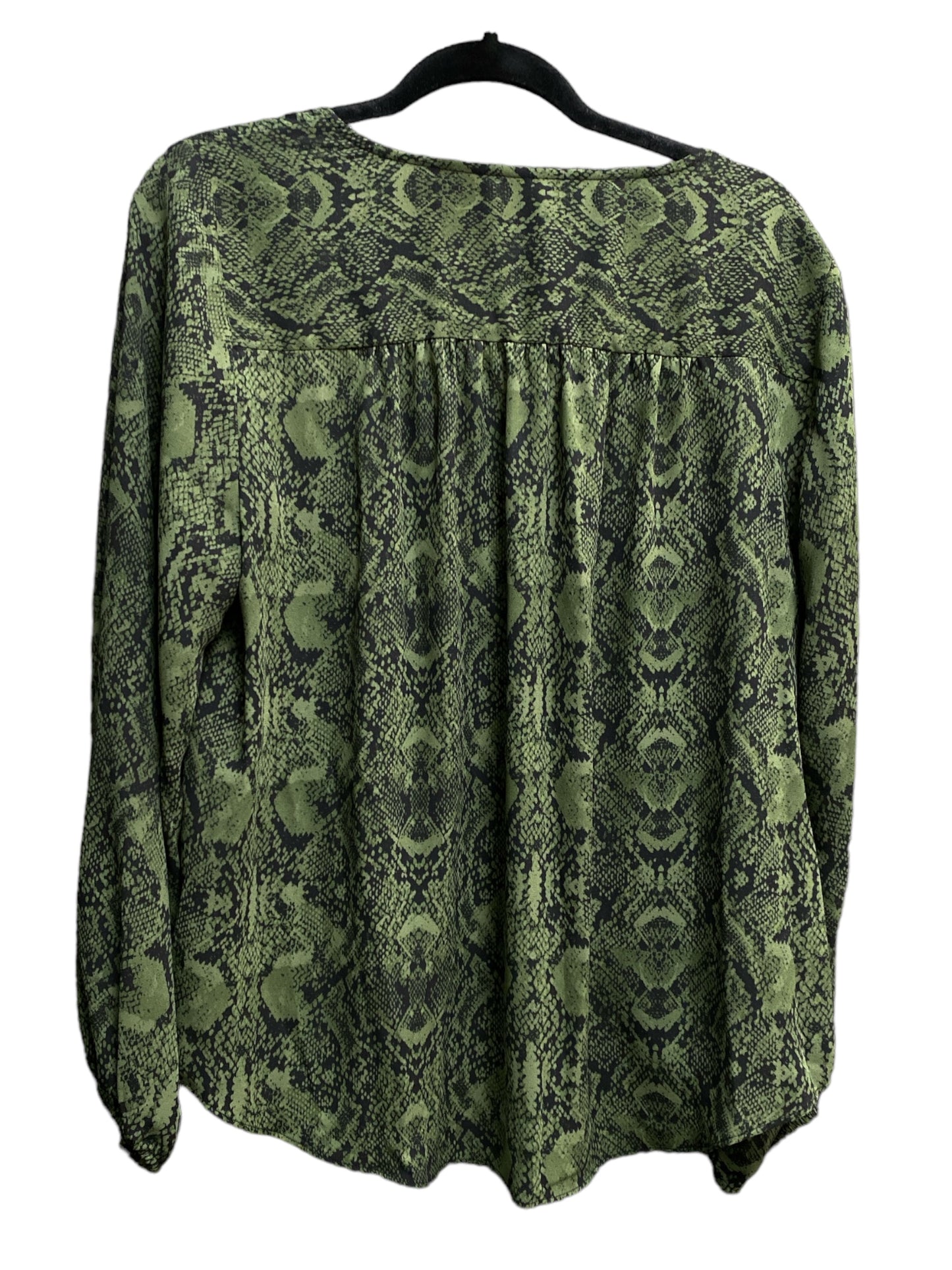 Top Long Sleeve By Inc In Snakeskin Print, Size: L