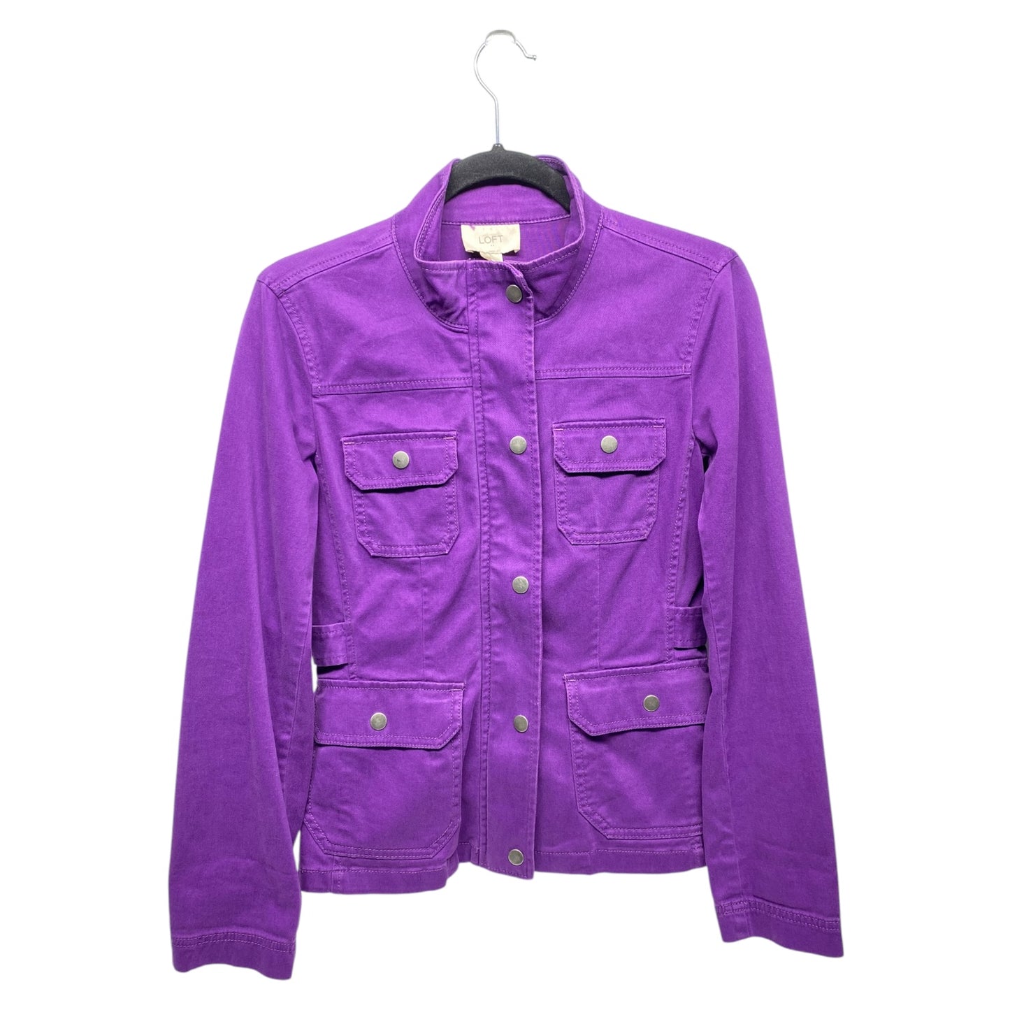 Jacket Denim By Loft In Purple, Size: Xs