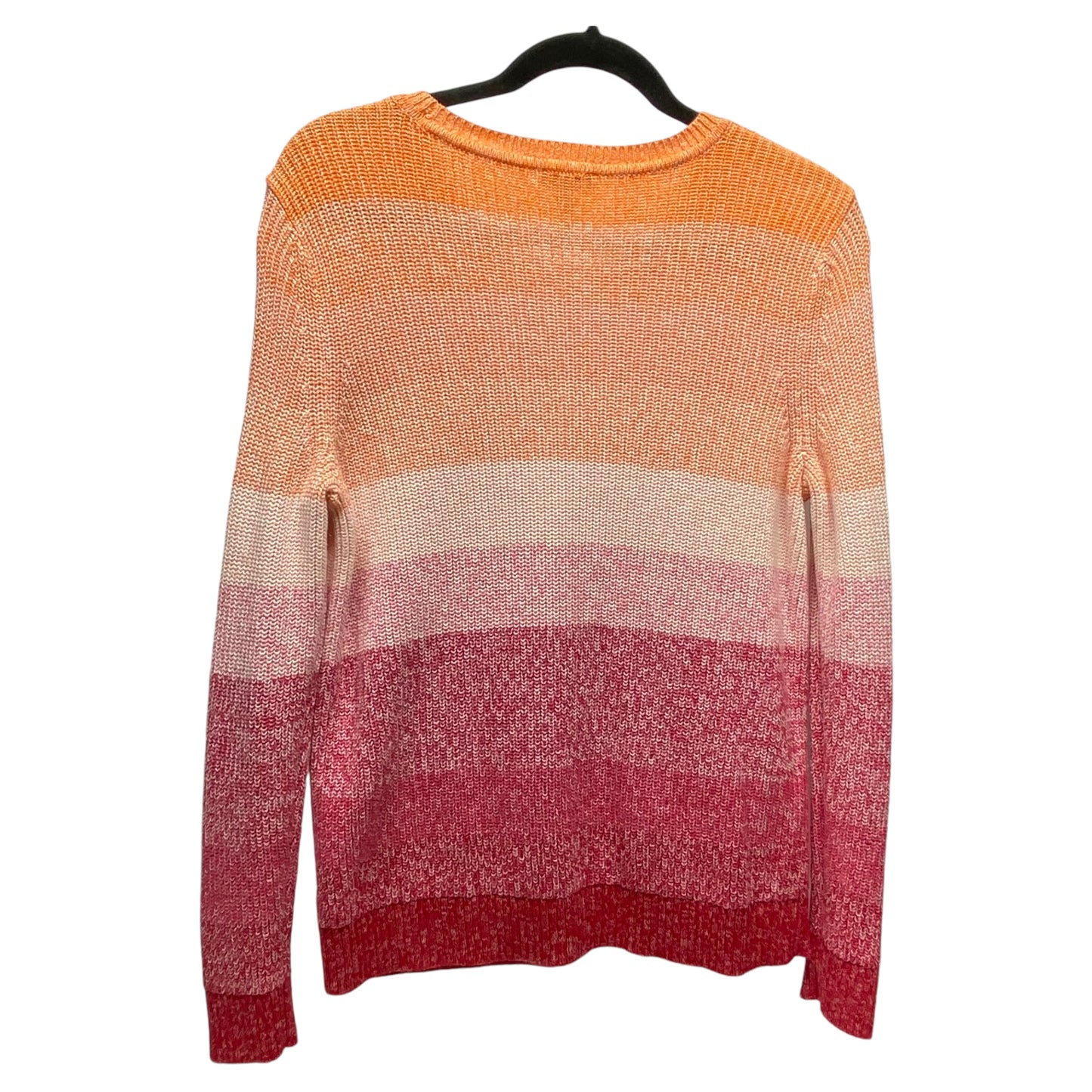 Sweater By Talbots In Orange & Pink, Size: M