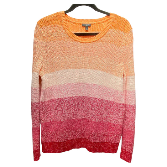 Sweater By Talbots In Orange & Pink, Size: M