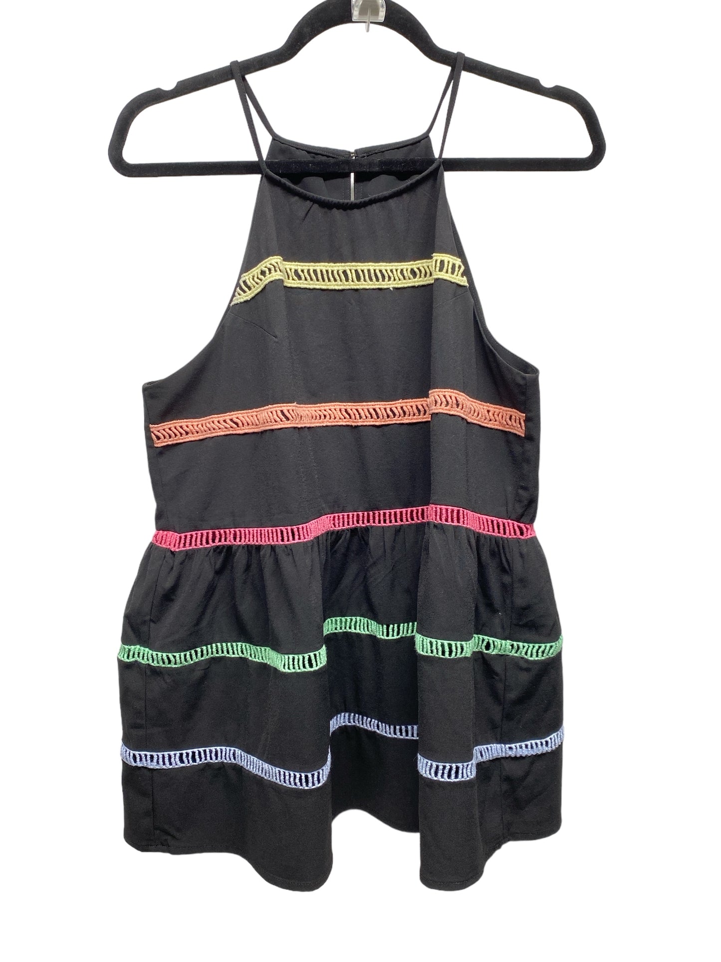 Top Sleeveless By Clothes Mentor In Rainbow Print, Size: L