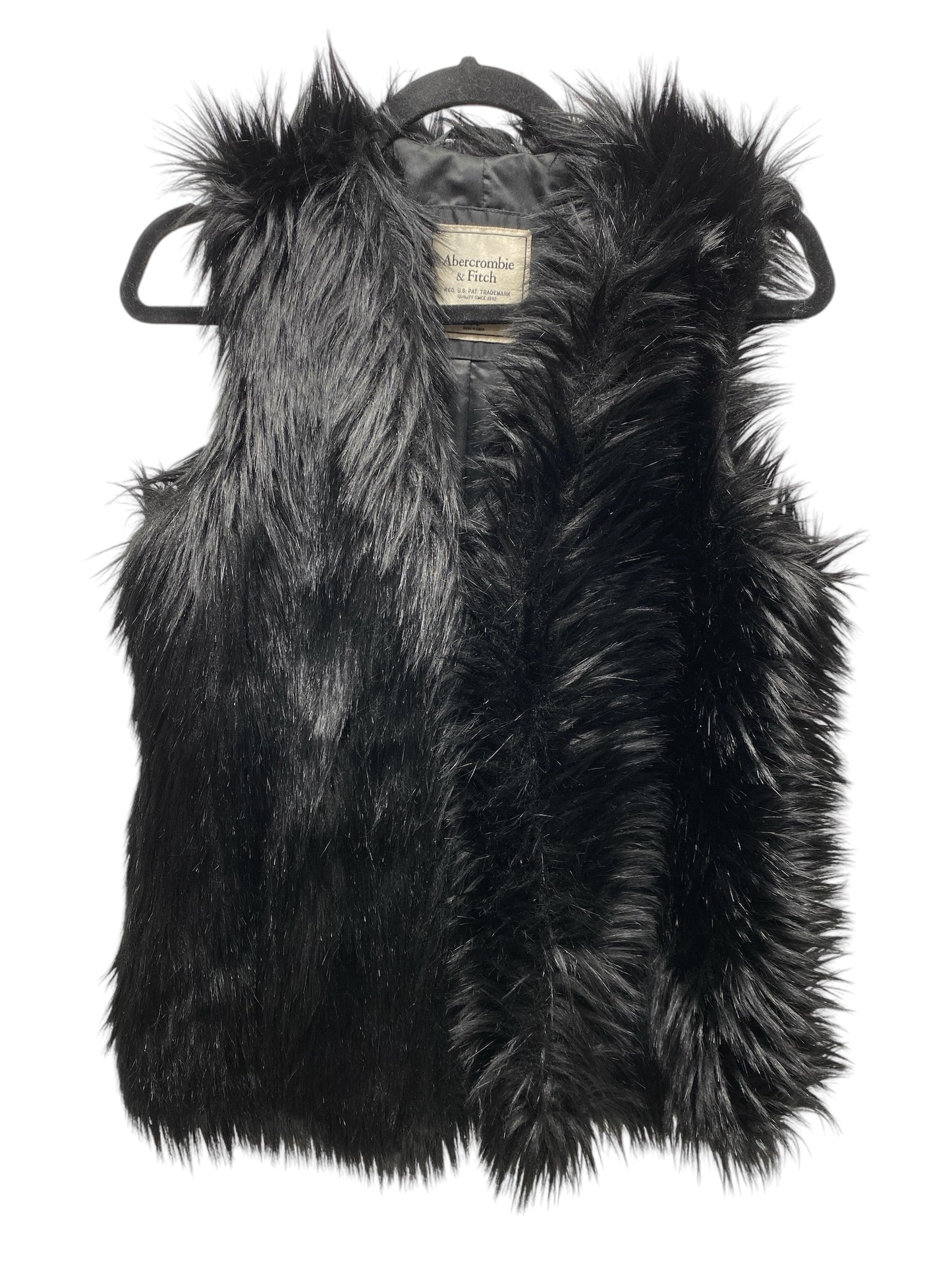 Vest Faux Fur & Sherpa By Abercrombie And Fitch In Black, Size: M