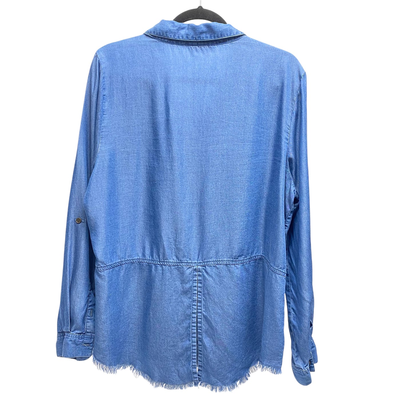 Top Long Sleeve By Clothes Mentor In Blue Denim, Size: L