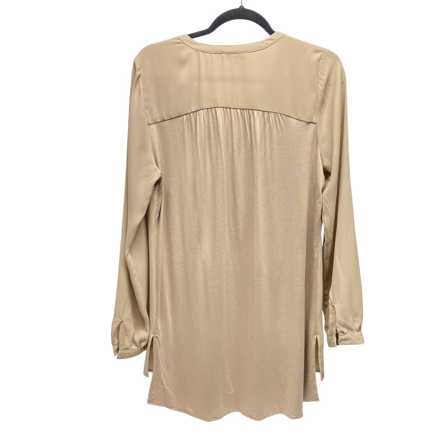 Top Long Sleeve By Dr2 In Tan, Size: M