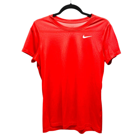 Athletic Top Short Sleeve By Nike Apparel In Red, Size: M