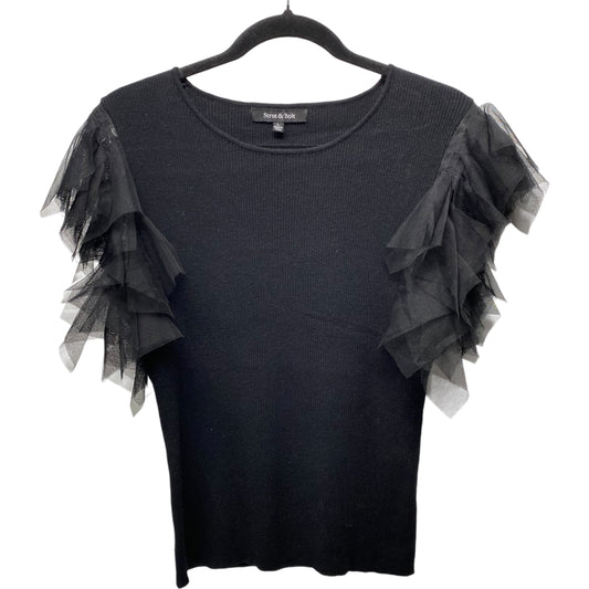 Top Short Sleeve By Clothes Mentor In Black, Size: L