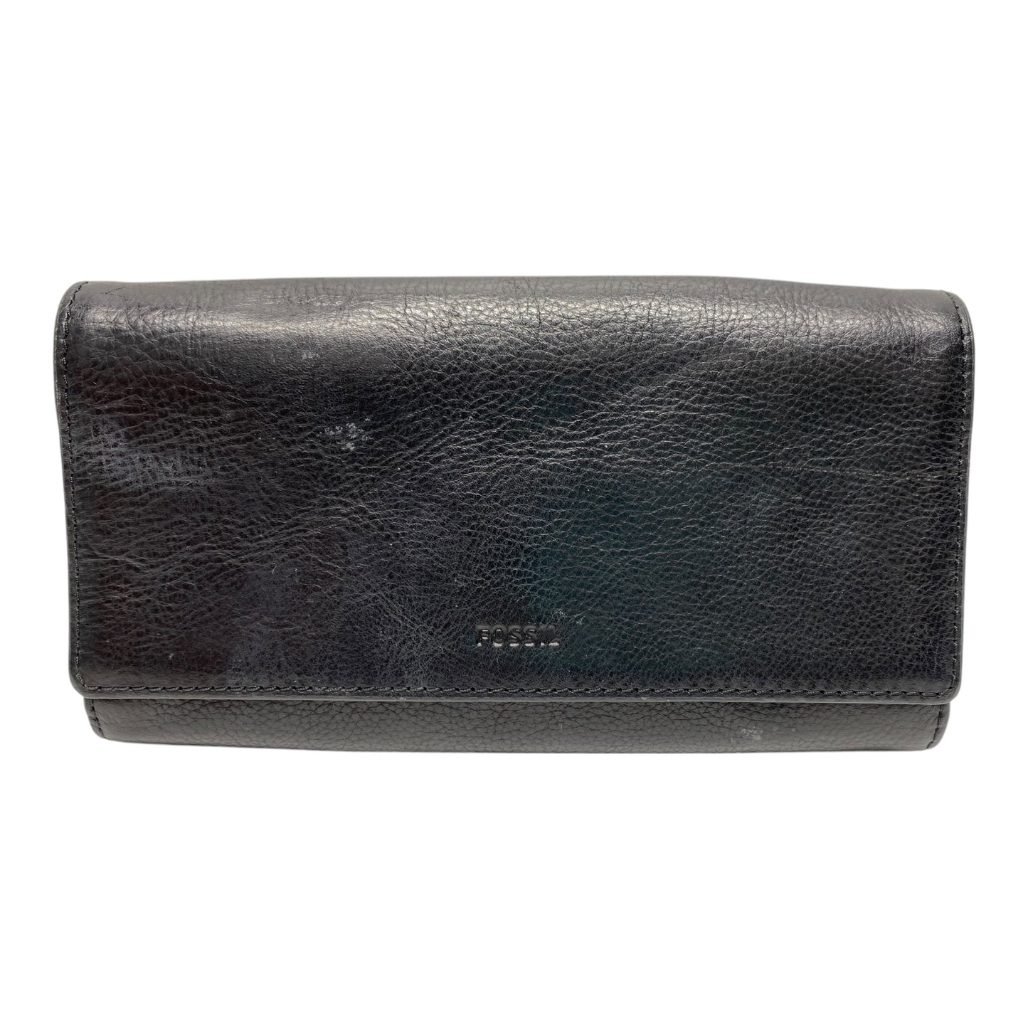 Wallet Leather By Fossil, Size: Medium