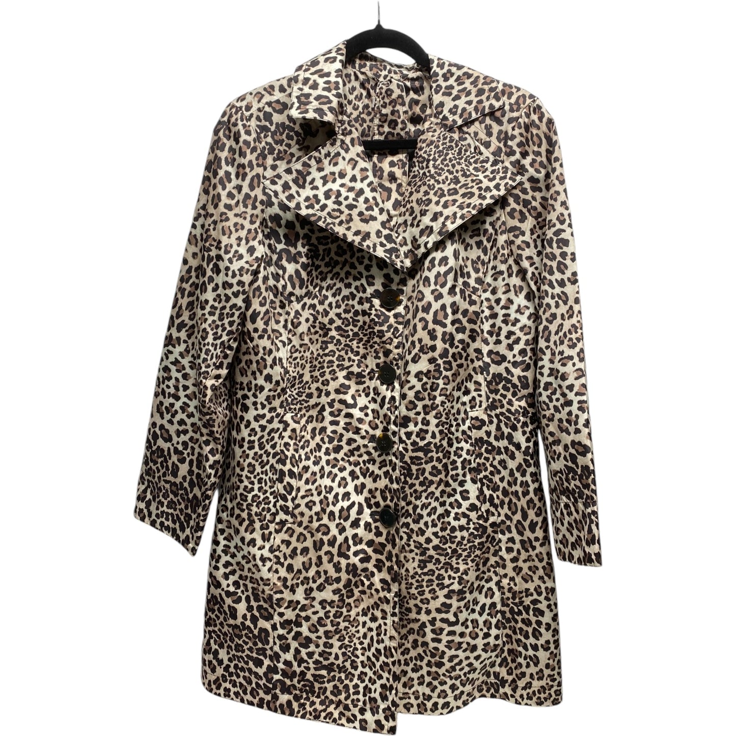 Jacket Windbreaker By Chicos In Animal Print, Size: M