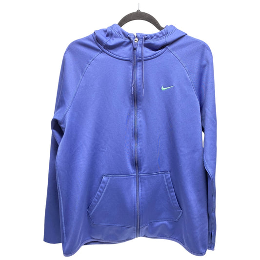 Athletic Jacket By Nike Apparel In Blue, Size: L