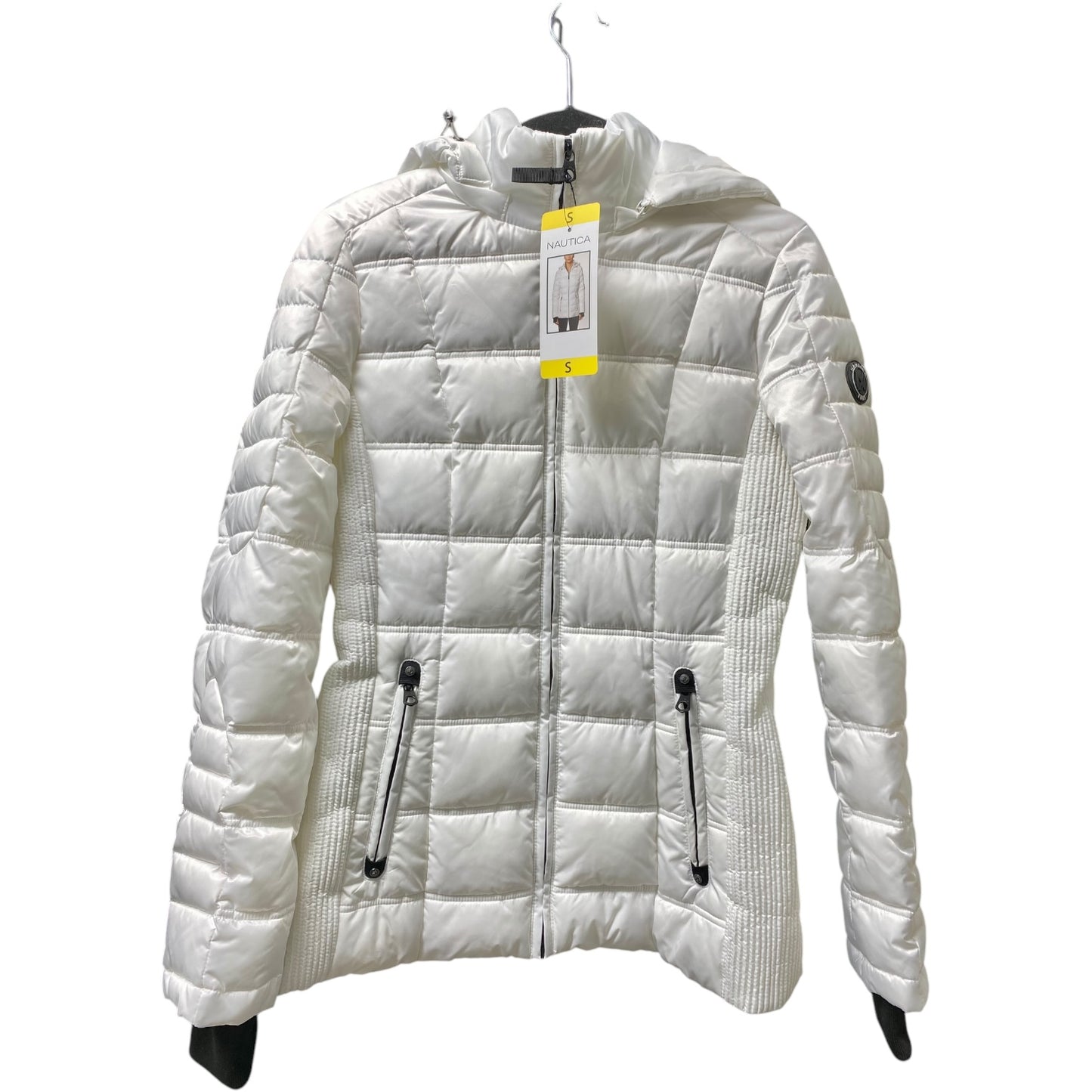 Coat Parka By Nautica In White, Size: S