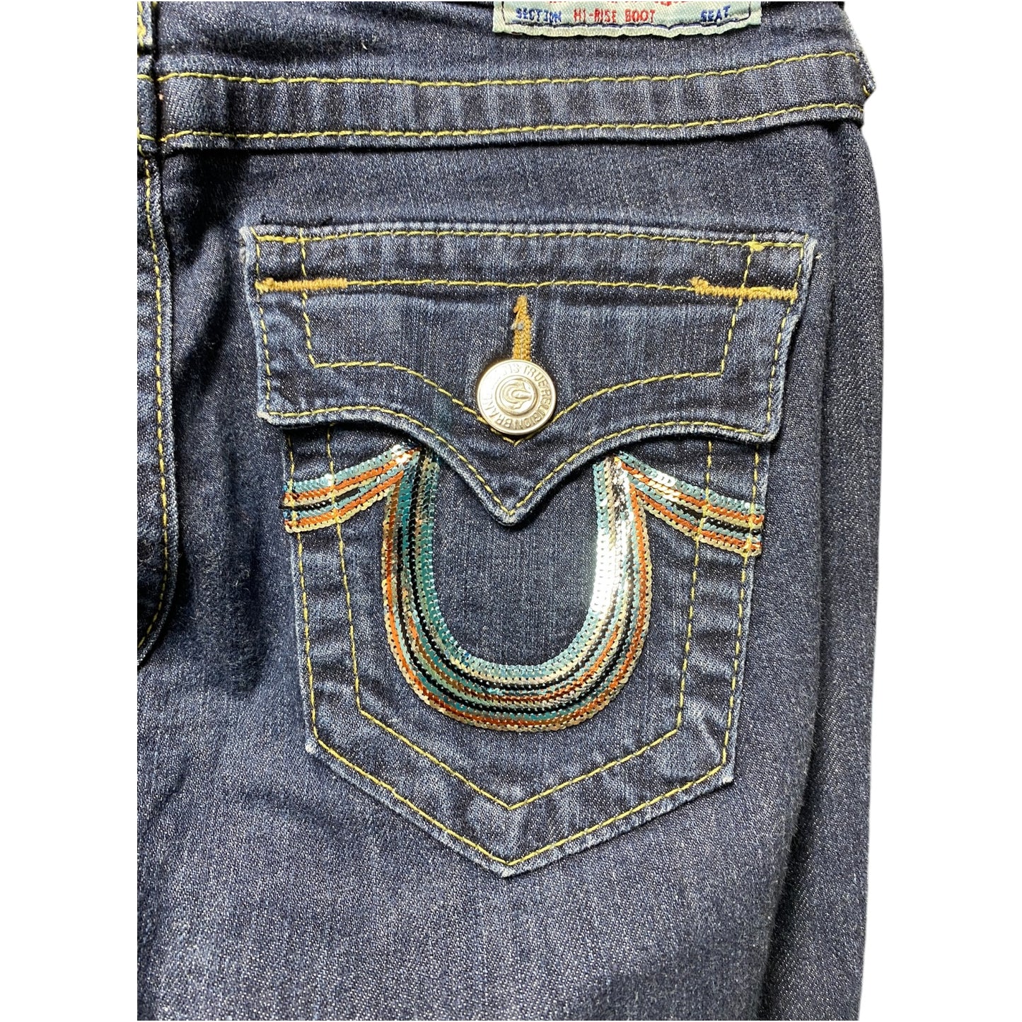 Jeans Straight By True Religion In Blue Denim, Size: 4