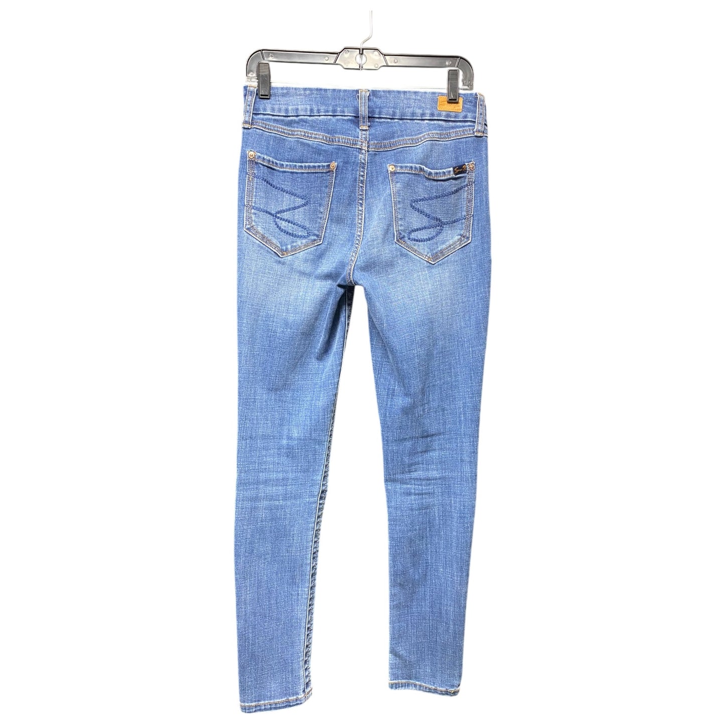 Jeans Skinny By Seven 7 In Blue Denim, Size: 4