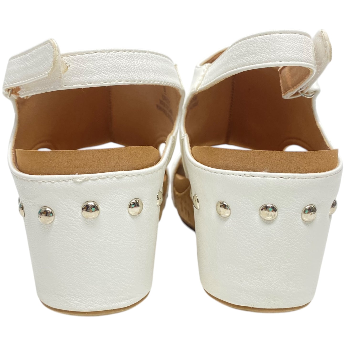 Sandals Heels Wedge By Corkys In White, Size: 9