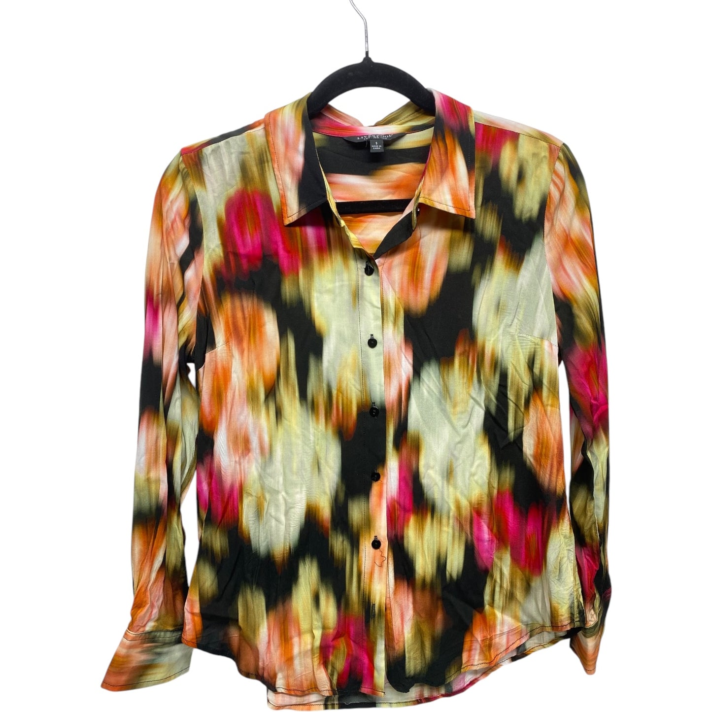 Top Long Sleeve By Liverpool In Multi-colored, Size: S