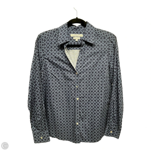 Top Long Sleeve By Foxcroft In Geometric Pattern, Size: 6