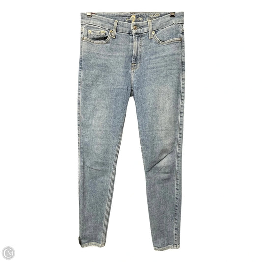 Jeans Skinny By 7 For All Mankind In Blue Denim, Size: 4