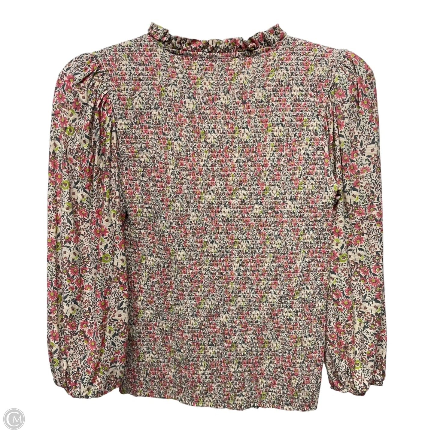 Top Long Sleeve By Nation In Floral Print, Size: S