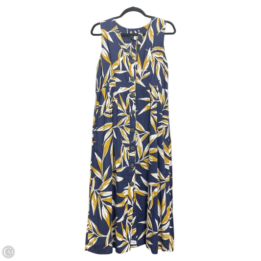Dress Casual Short By Joa In Blue & Yellow, Size: M