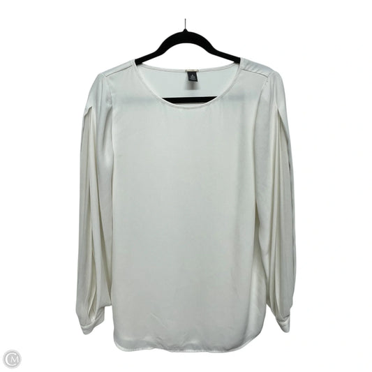 Top Long Sleeve By Chicos In White, Size: S