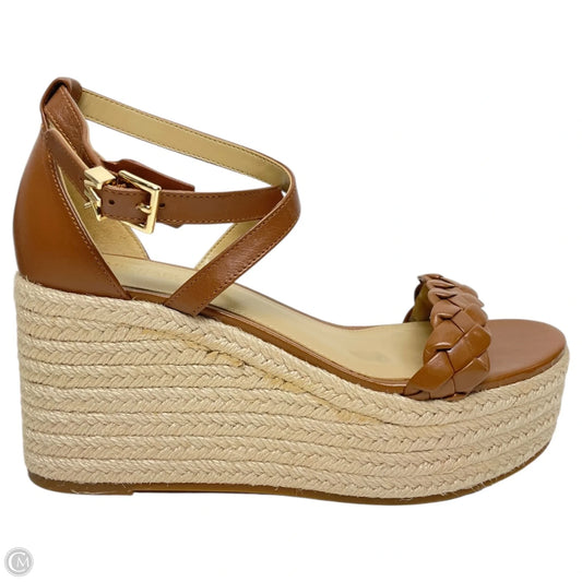 Sandals Heels Platform By Michael By Michael Kors In Brown, Size: 6