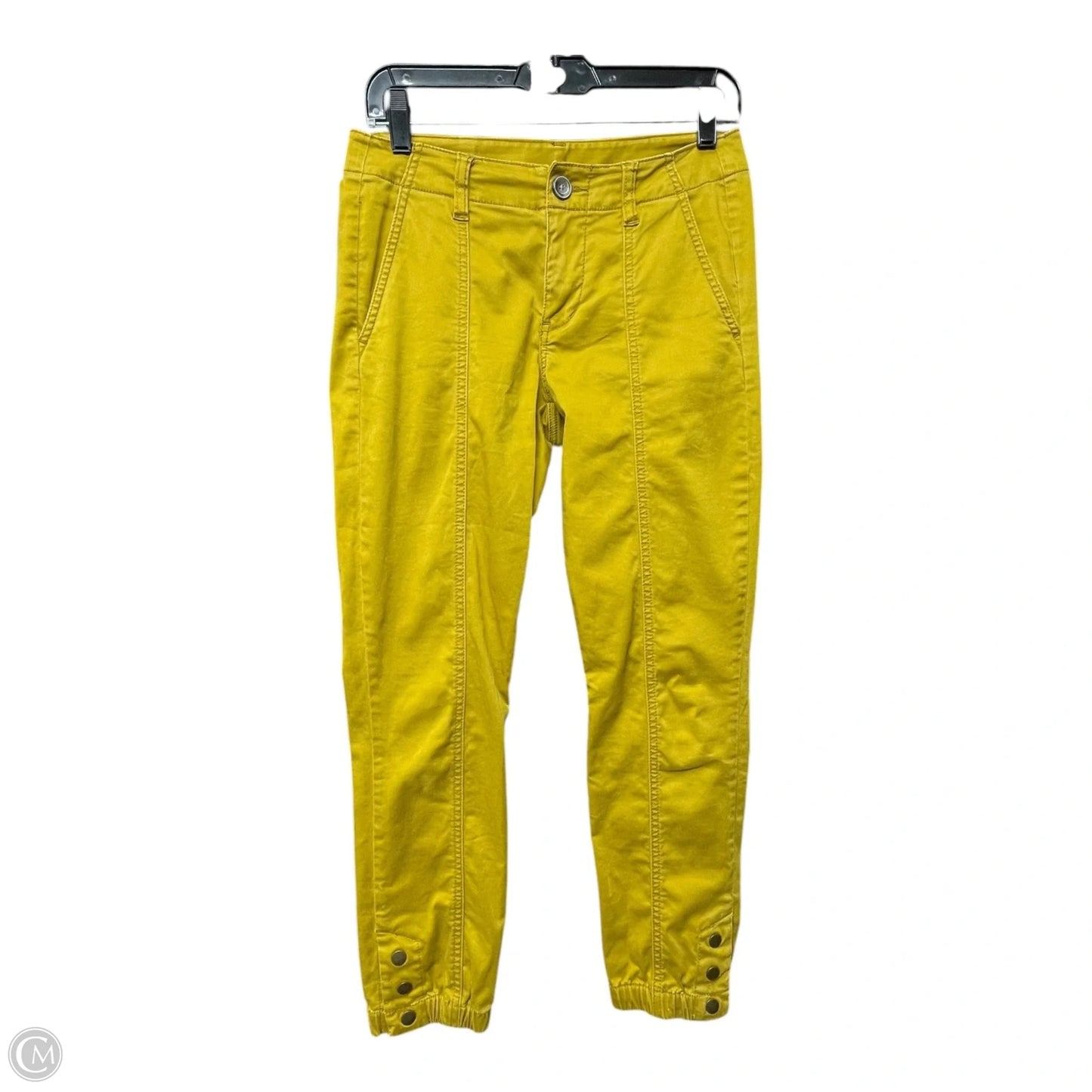 Pants Cropped By Cabi In Yellow, Size: 0