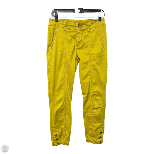 Pants Cropped By Cabi In Yellow, Size: 0