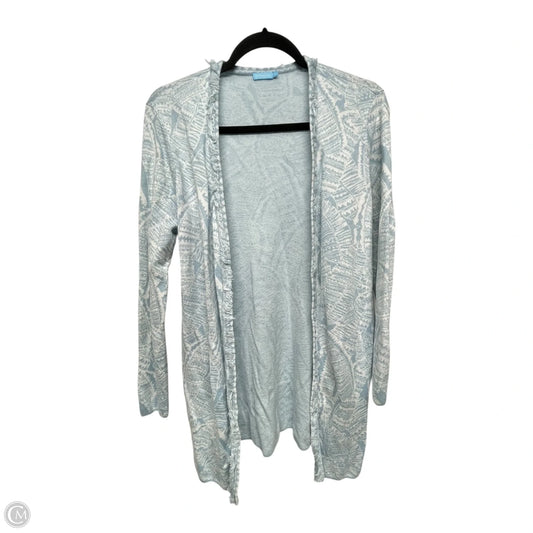 Sweater Cardigan By J Mclaughlin In Blue & White, Size: M