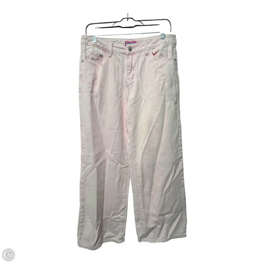 Jeans Wide Leg By Edikted In Pink Denim, Size: M