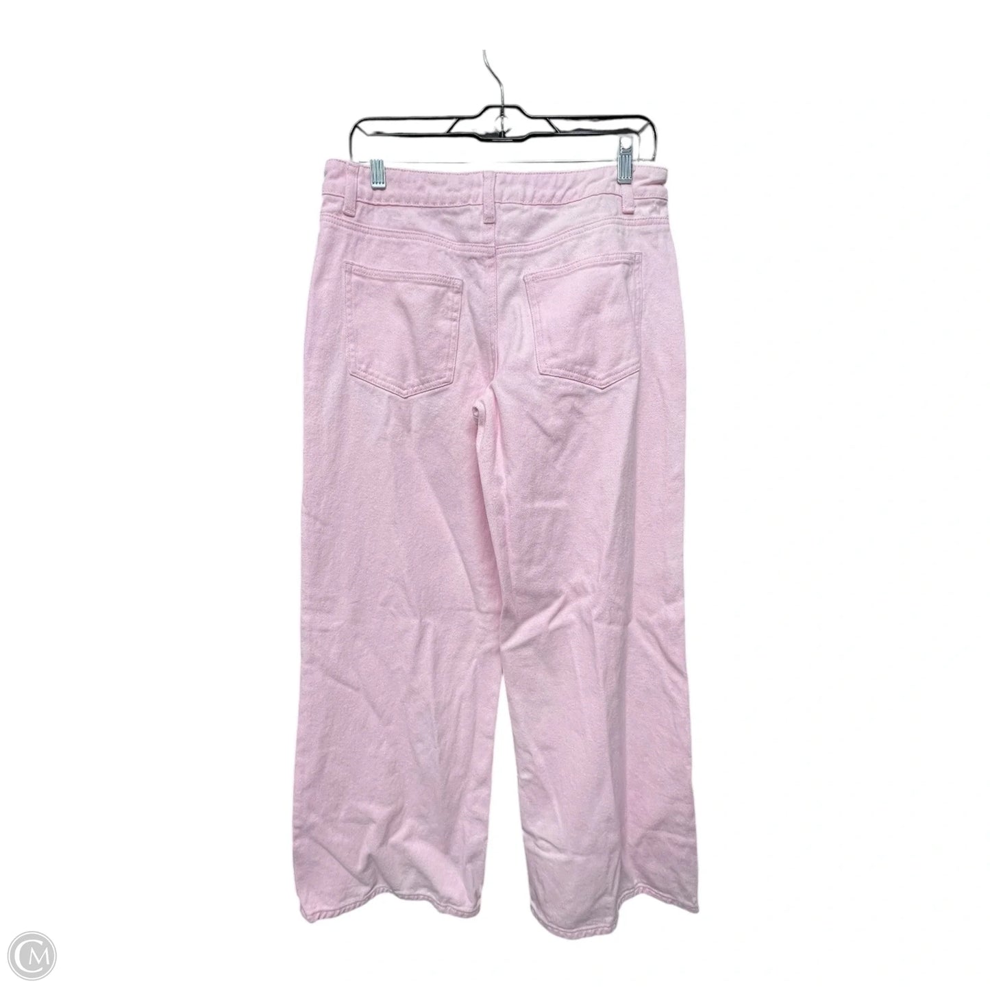 Jeans Wide Leg By Edikted In Pink Denim, Size: M