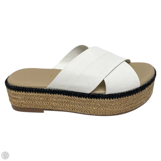 Sandals Heels Platform By Beira Rio In White, Size: 8