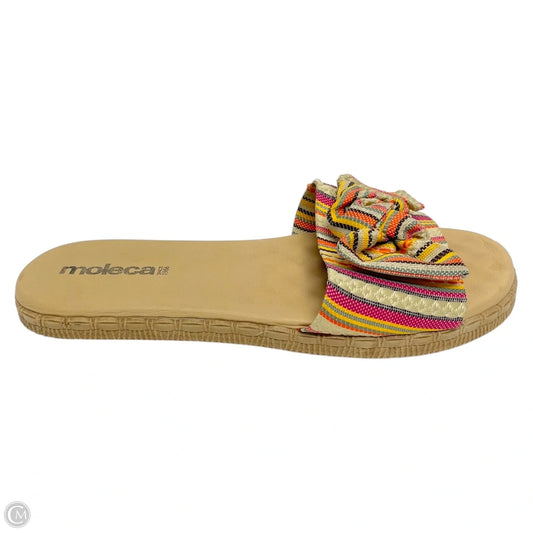Sandals Flats By Moleca In Multi-colored, Size: 8