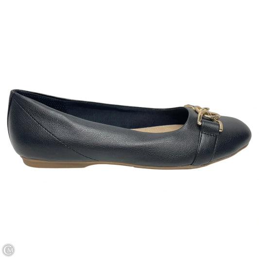 Shoes Flats By Dr Scholls In Black & Gold, Size: 7.5