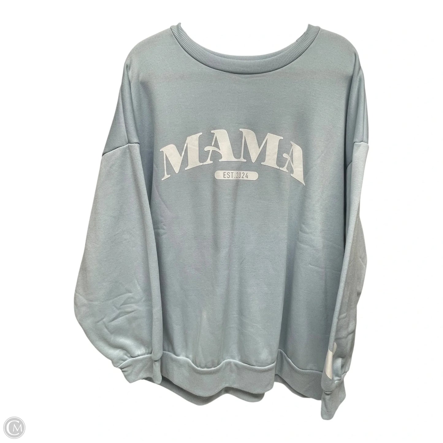 Sweatshirt Crewneck By J For Justify In Blue & White, Size: M