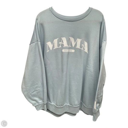 Sweatshirt Crewneck By J For Justify In Blue & White, Size: M