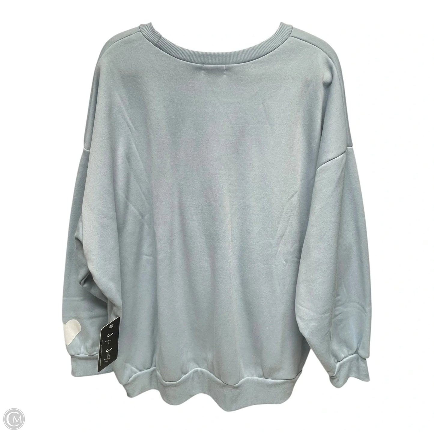 Sweatshirt Crewneck By J For Justify In Blue & White, Size: M