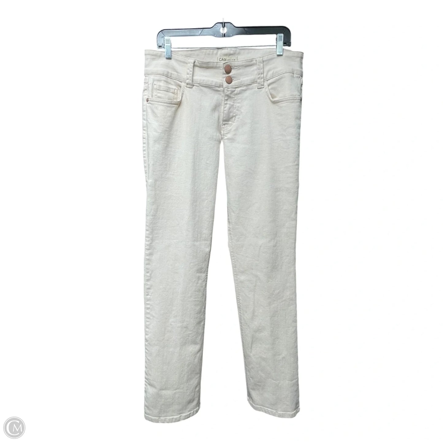 Jeans Straight By Cabi In Pink Denim, Size: 10