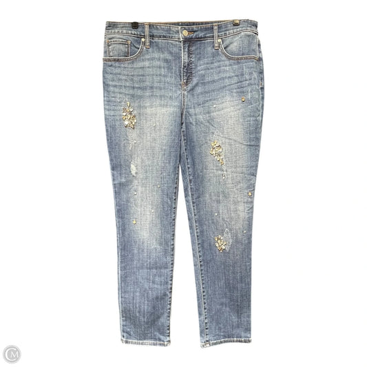 Jeans Straight By White House Black Market In Blue Denim, Size: 12